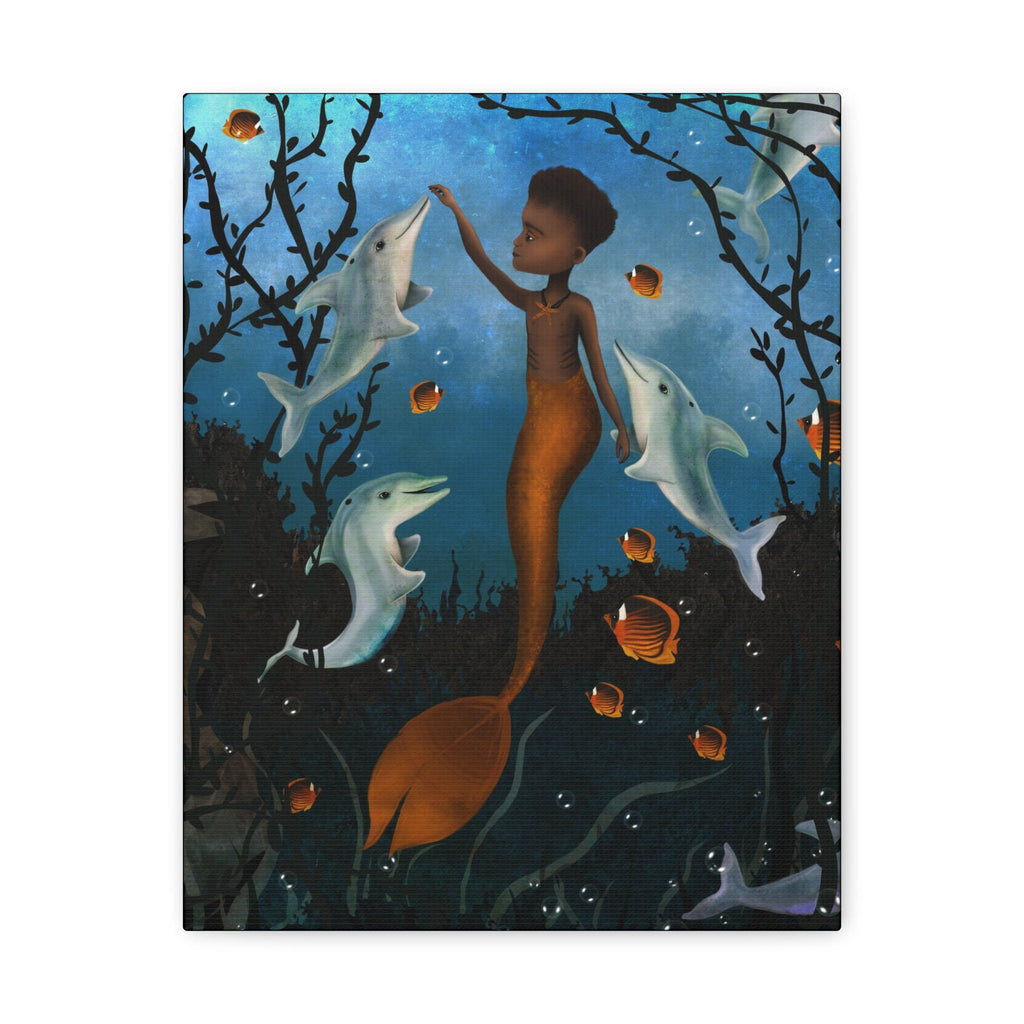 Golden Merman · Canvas Print