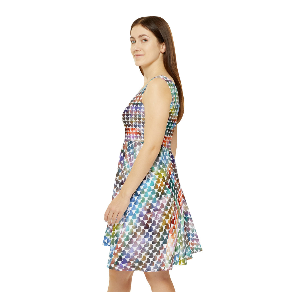 Rainbow Hearts Skater Dress · Apparel