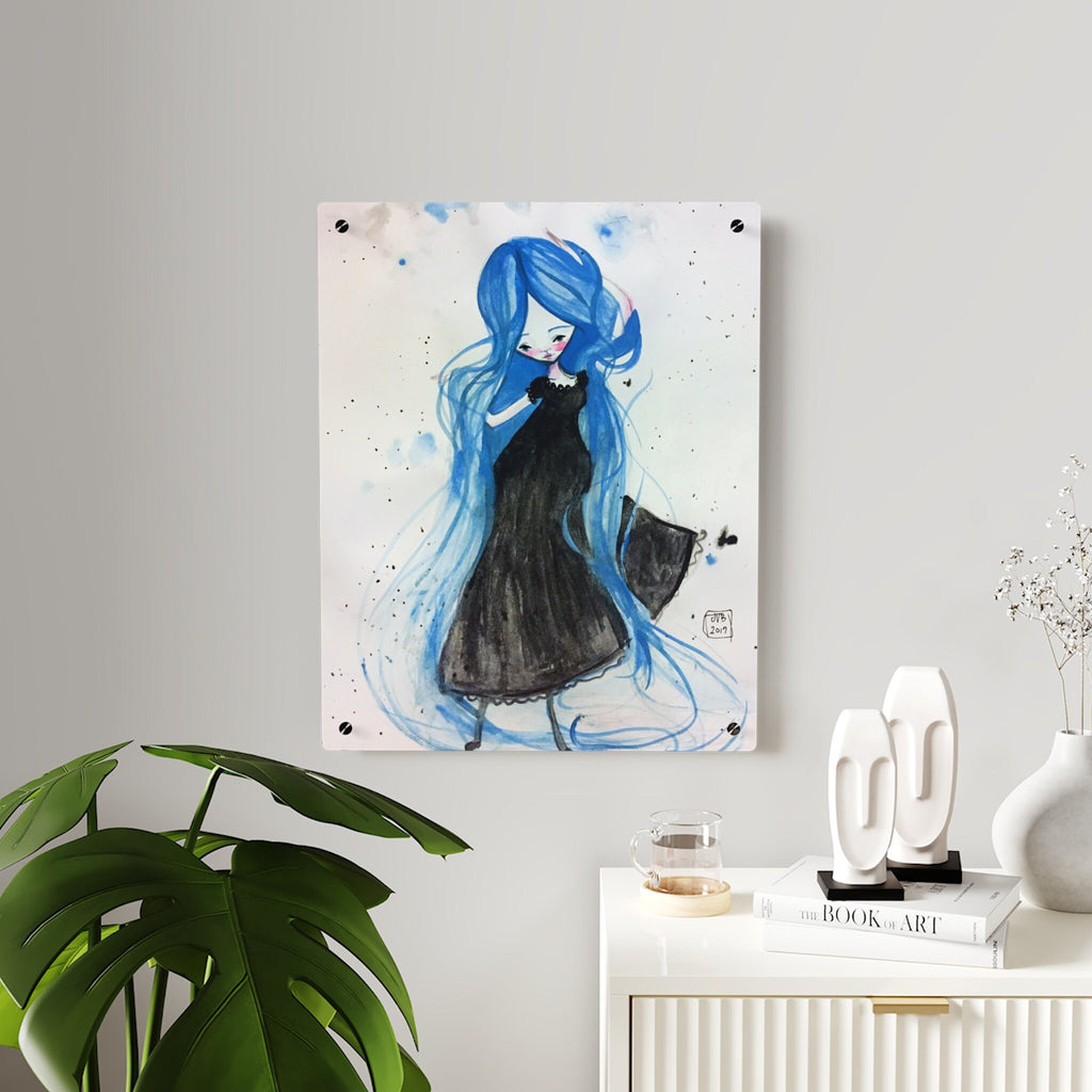 Rapunzel in Blue Acrylic Wall Art Panel · Acrylic Print