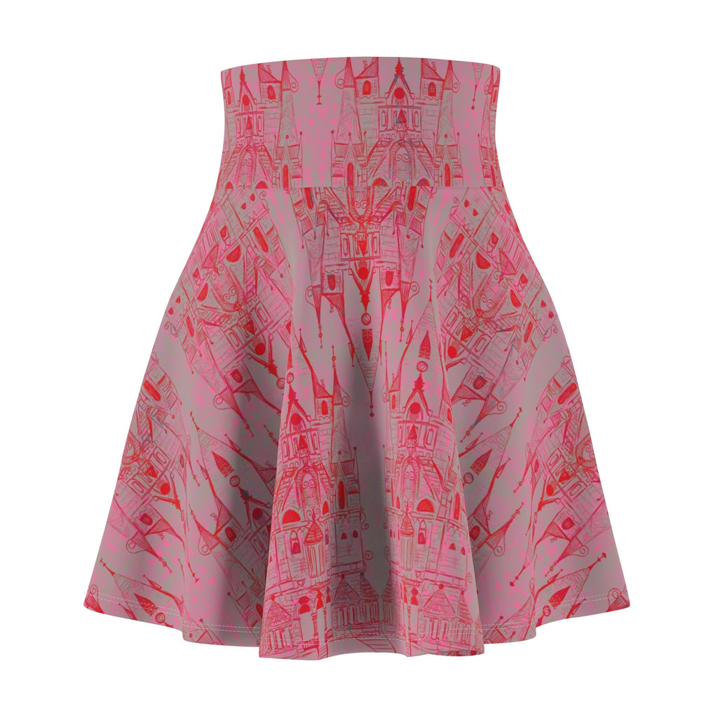 Cinderellas Castle in Neon Pink Women's Skater Skirt · Apparel