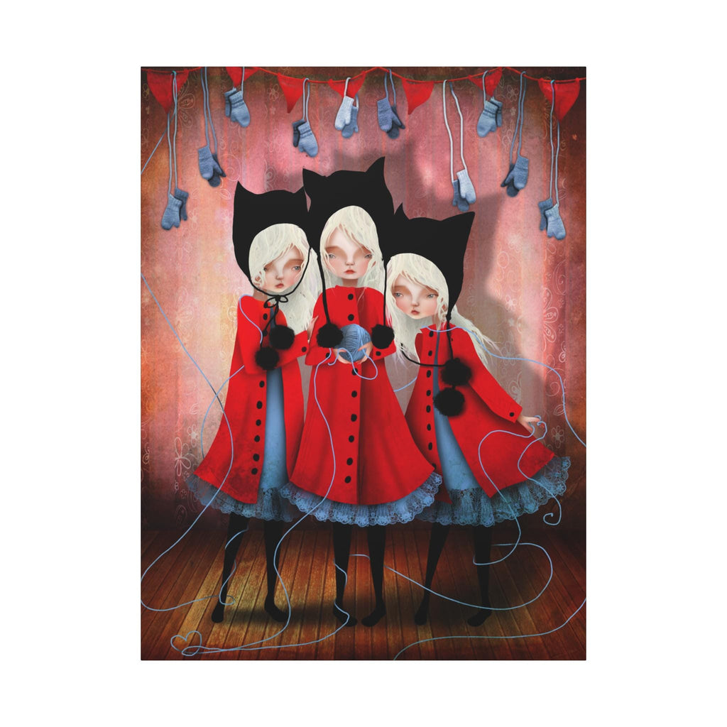 Three Little Kittens who Lost Their Mittens · Canvas Print