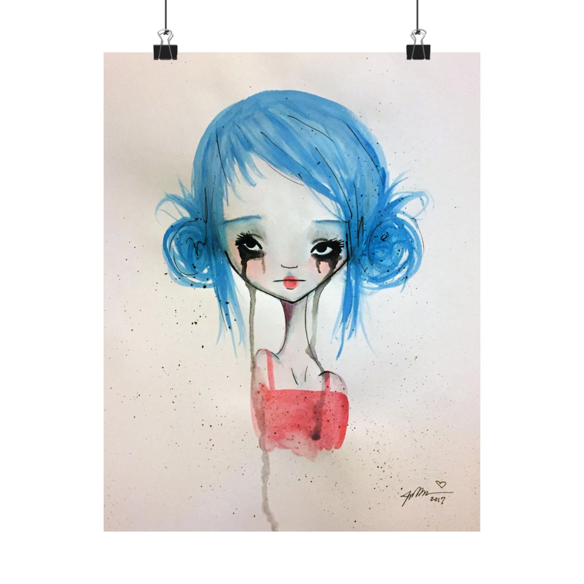 Blue Girl · Poster Print
