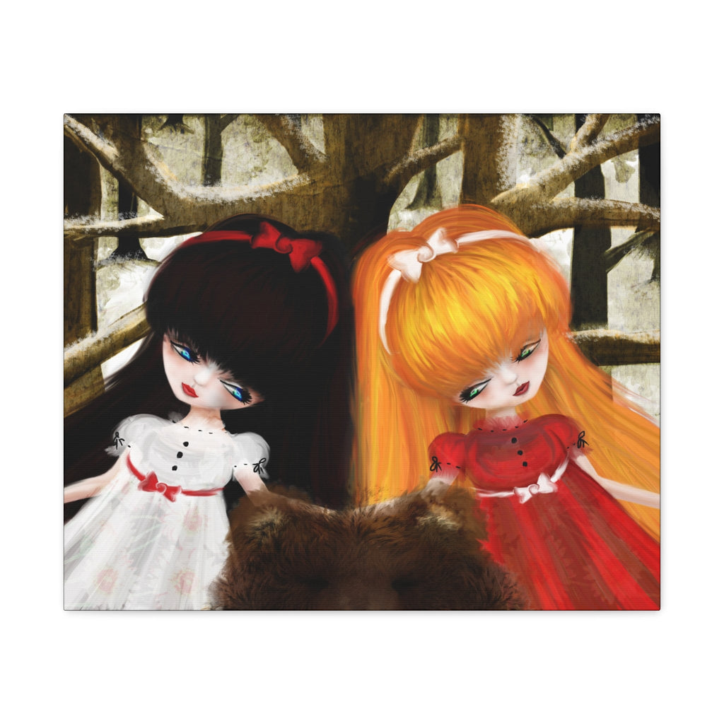 Snow White and Rose Red · Canvas Print