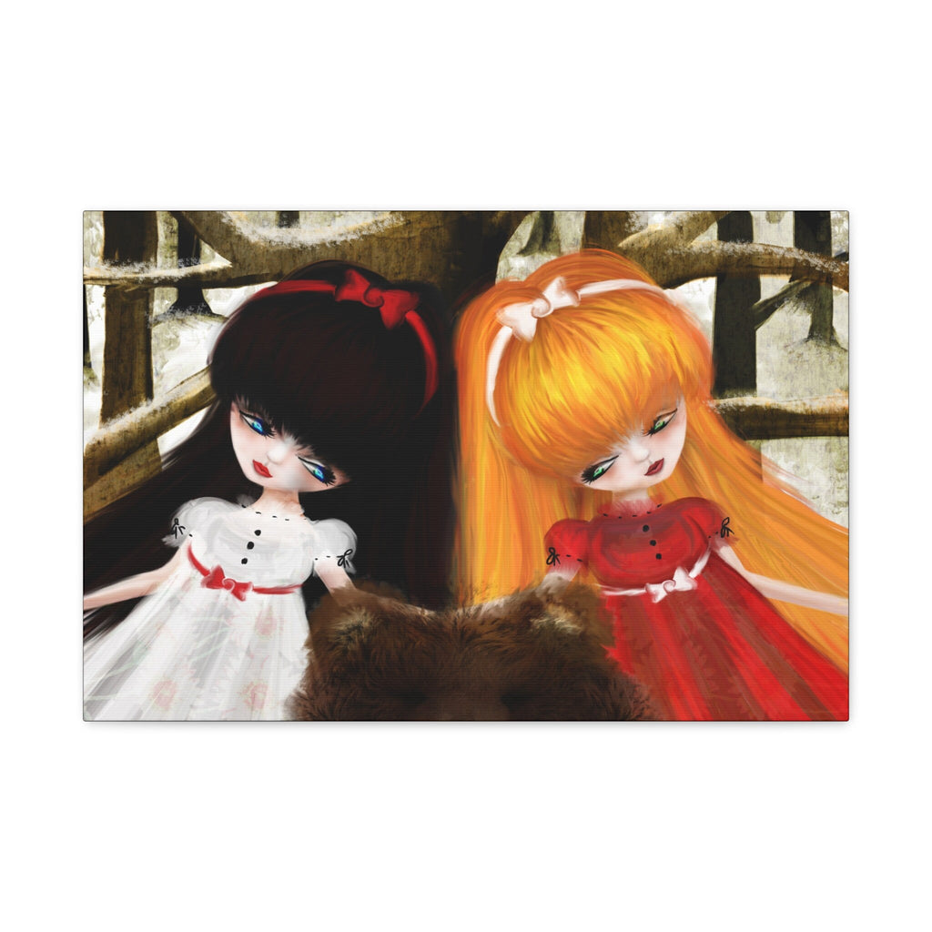 Snow White and Rose Red · Canvas Print