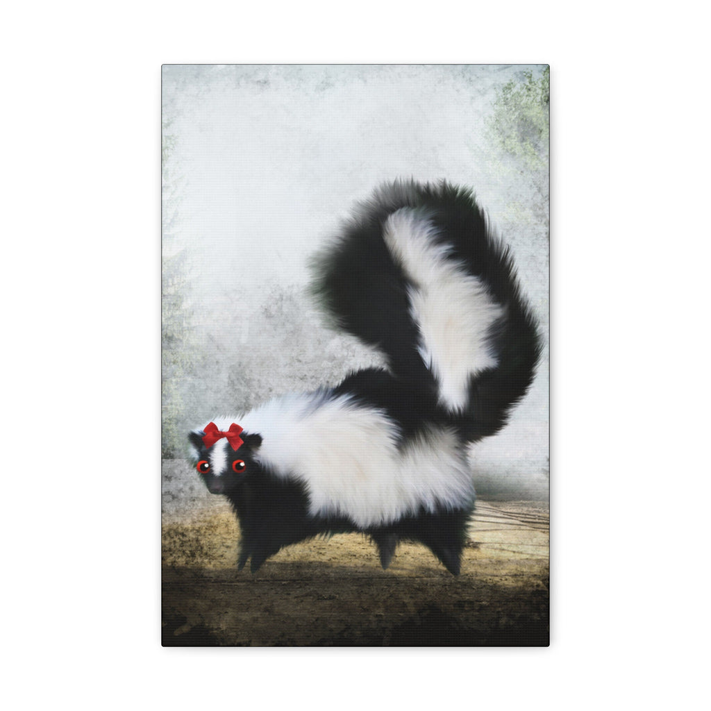 Ms. Skunk on her Own · Canvas Print