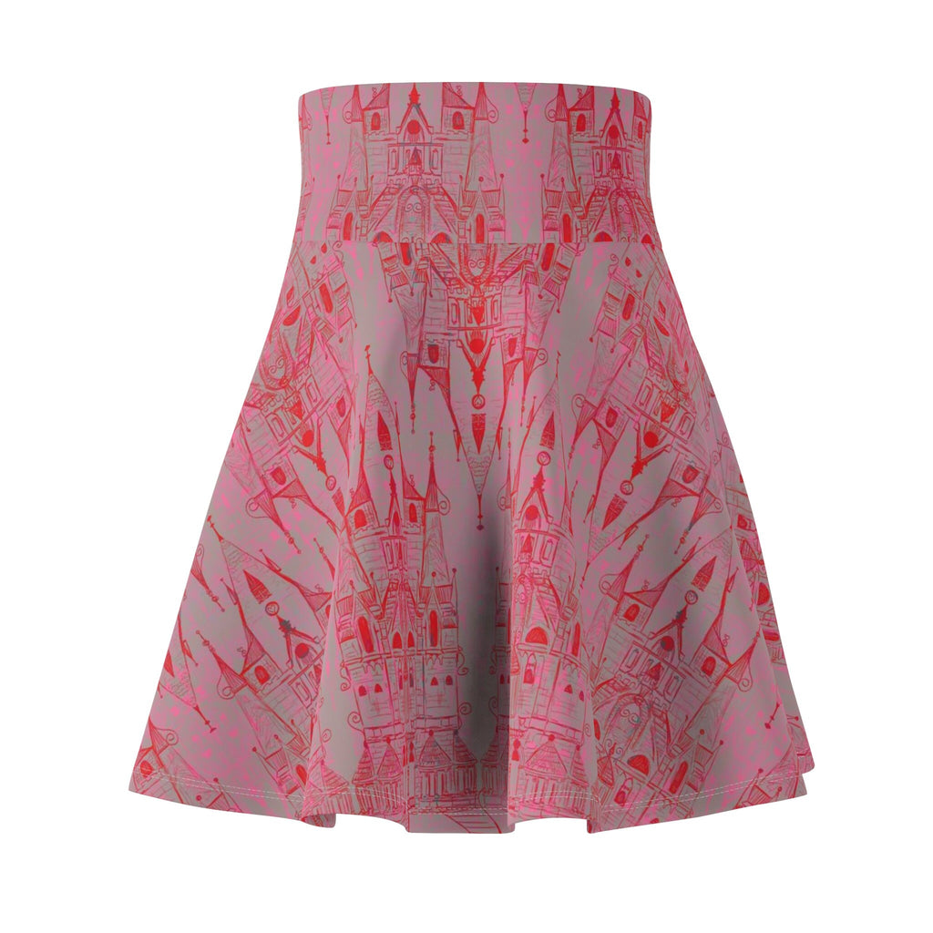 Cinderellas Castle in Neon Pink Women's Skater Skirt · Apparel