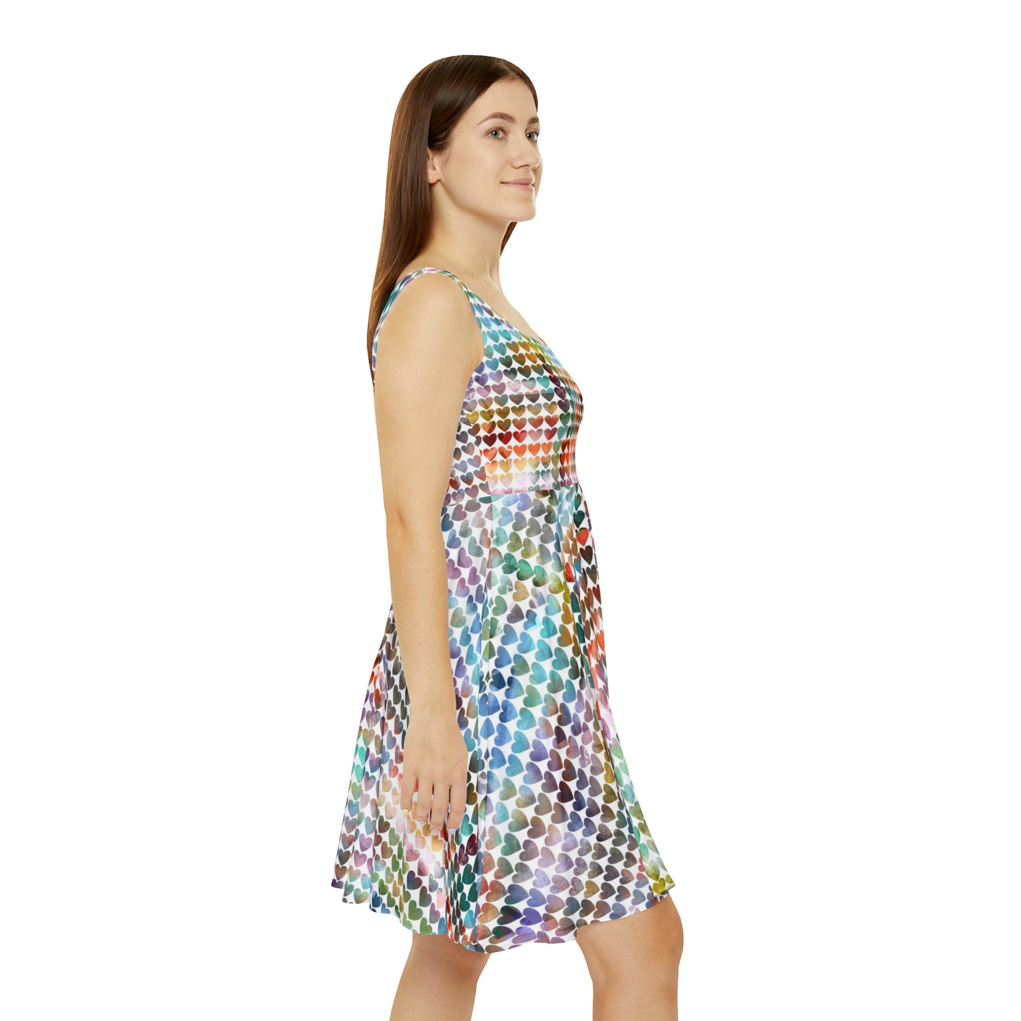Rainbow Hearts Skater Dress · Apparel