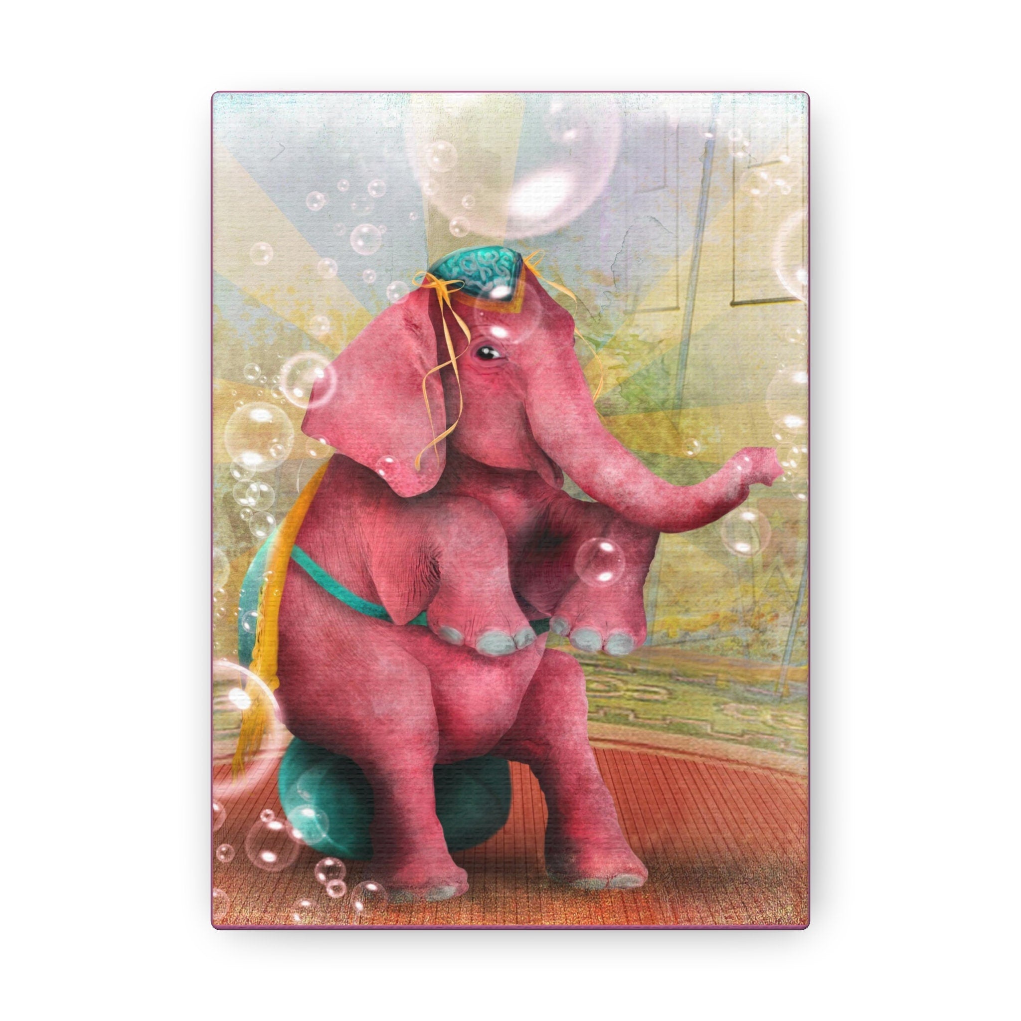 Lady Beatriz the Pink Elephant · Canvas Print