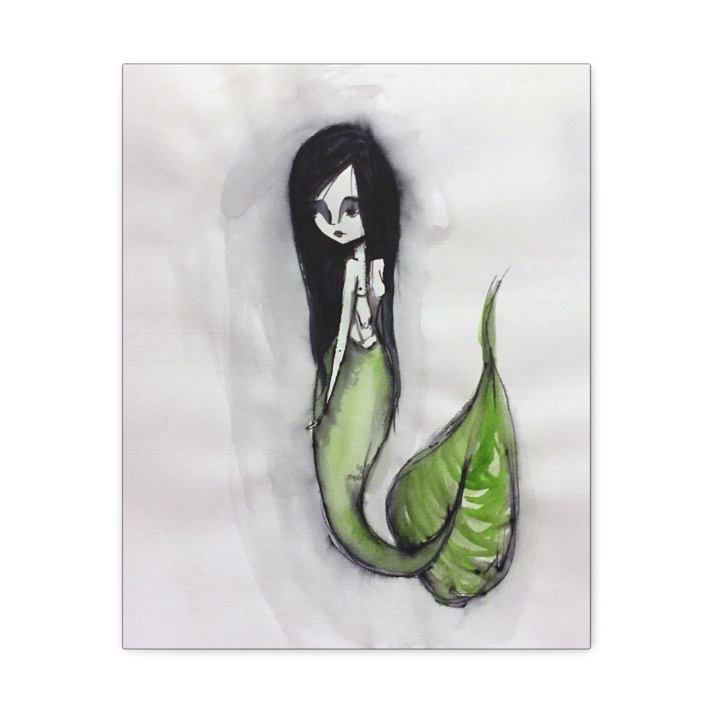Green Mermaid · Canvas Print