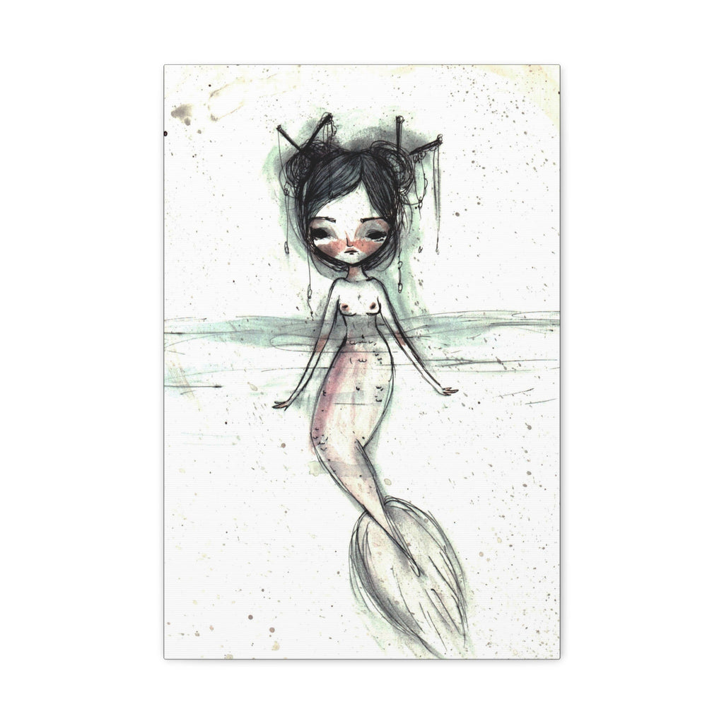 Watercolor Mermaid 2 · Canvas Print