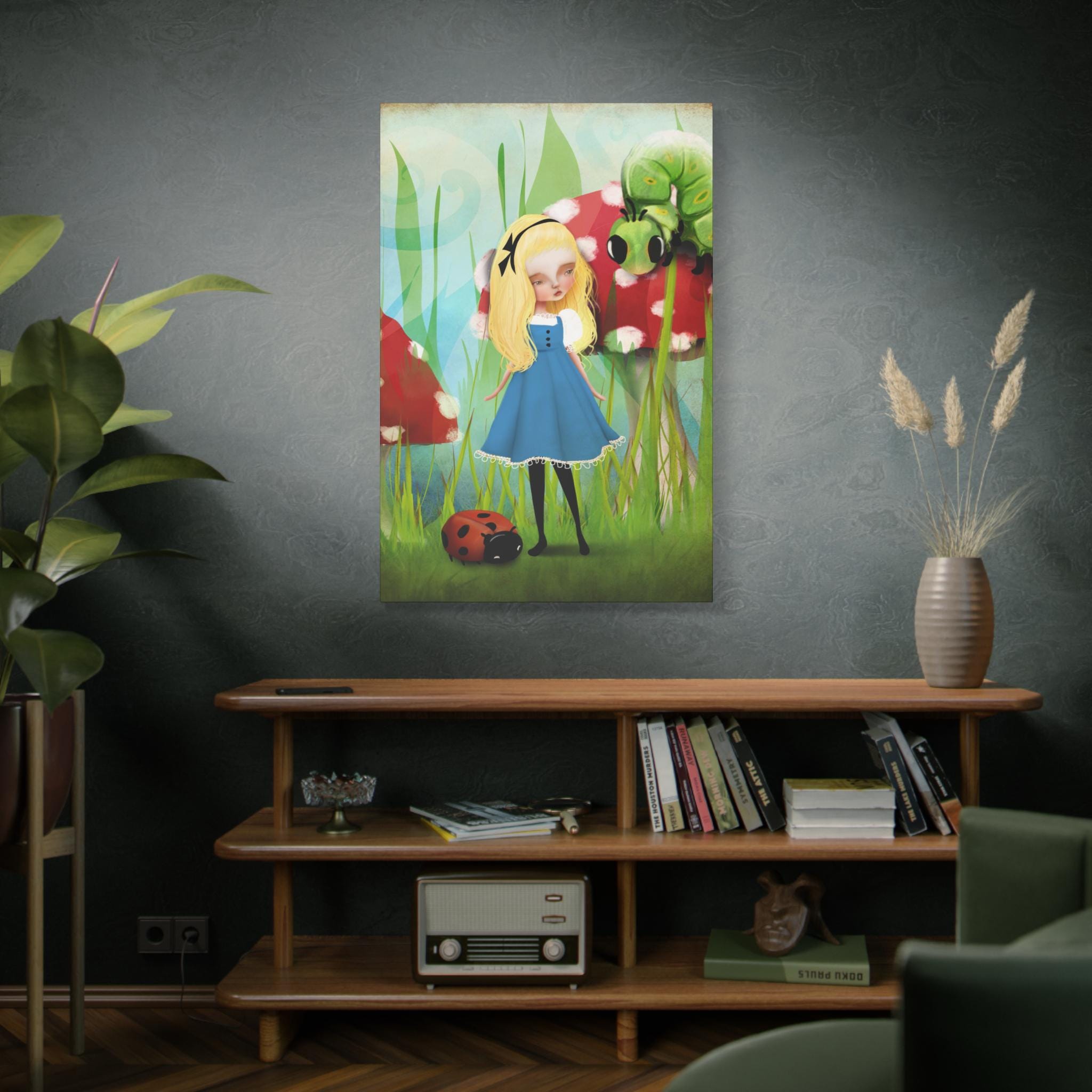 Alice and the Caterpillar Museum Wrap · Canvas Print