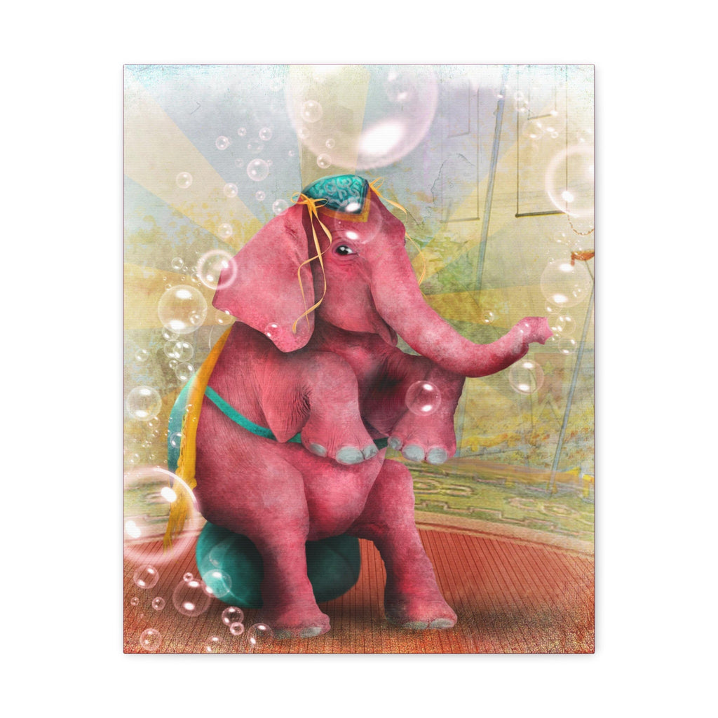 Lady Beatriz the Pink Elephant · Canvas Print