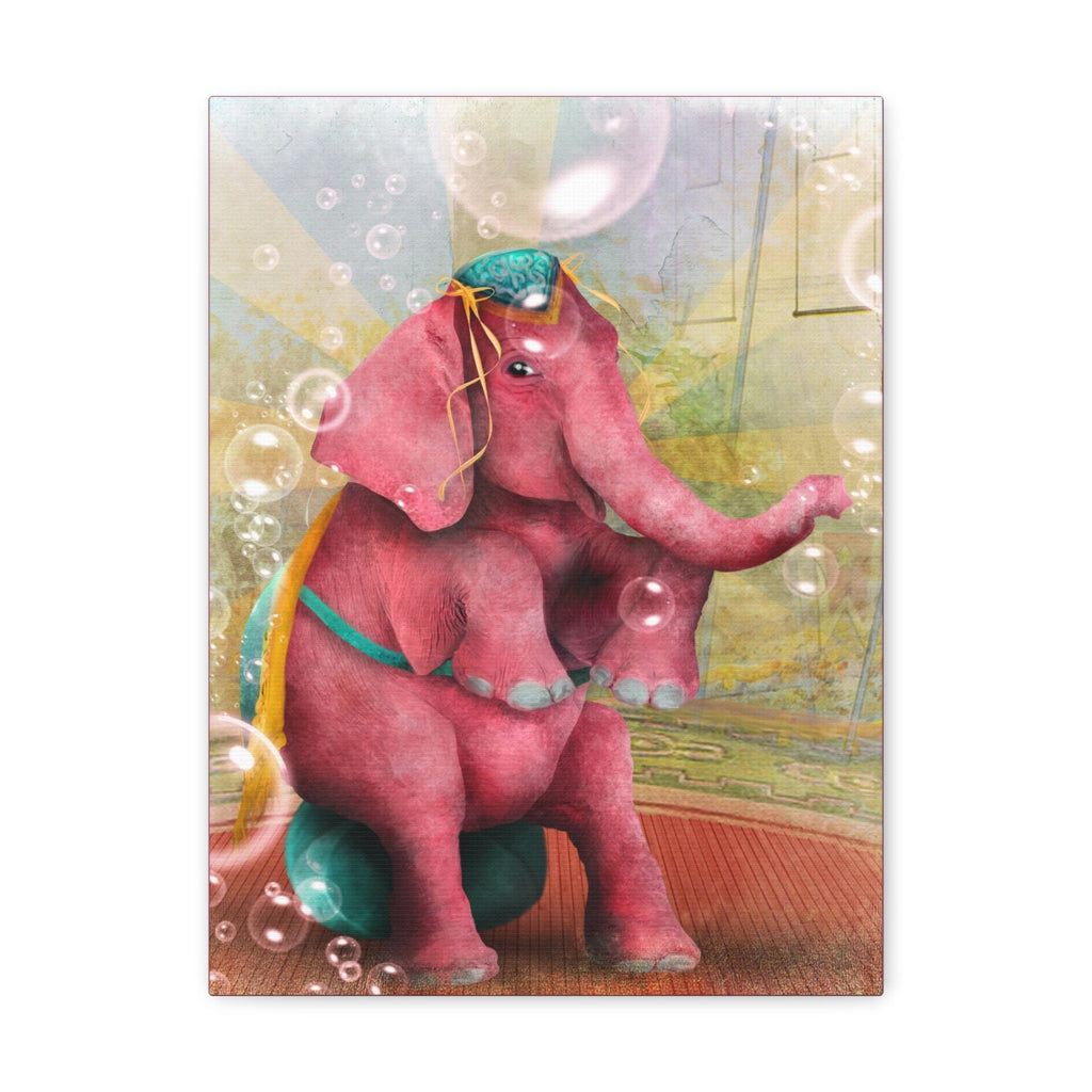 Lady Beatriz the Pink Elephant · Canvas Print