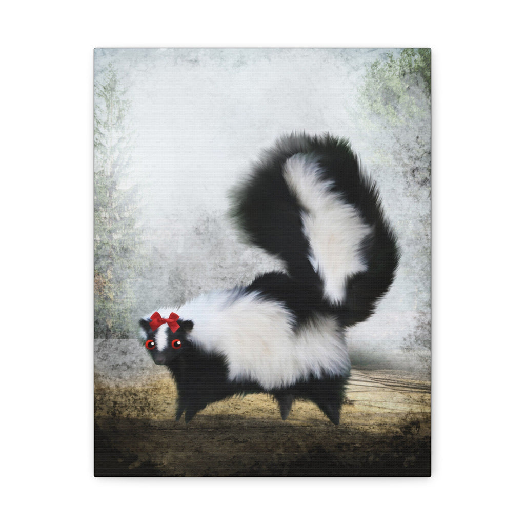 Ms. Skunk on her Own · Canvas Print