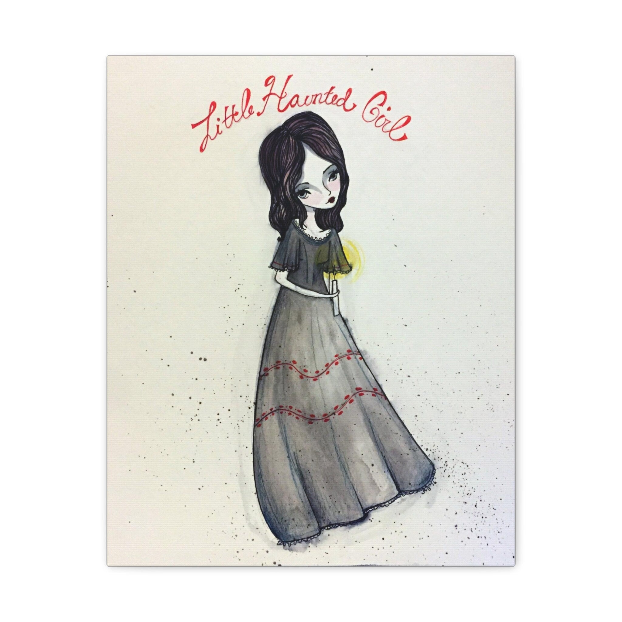 Little Haunted Girl · Canvas Print