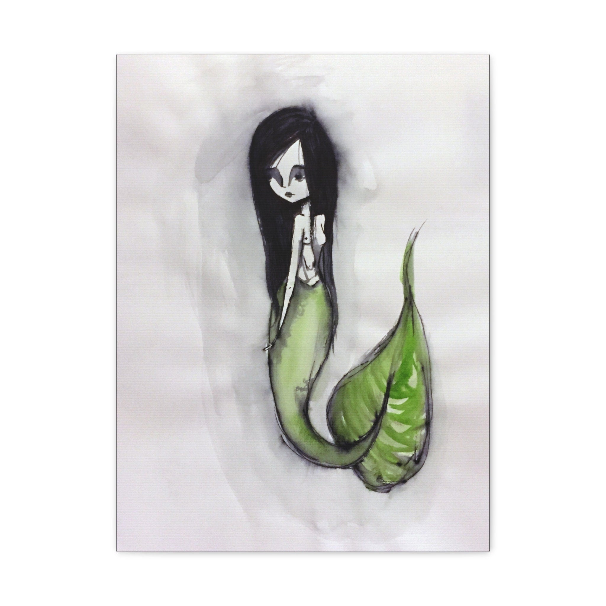 Green Mermaid · Canvas Print