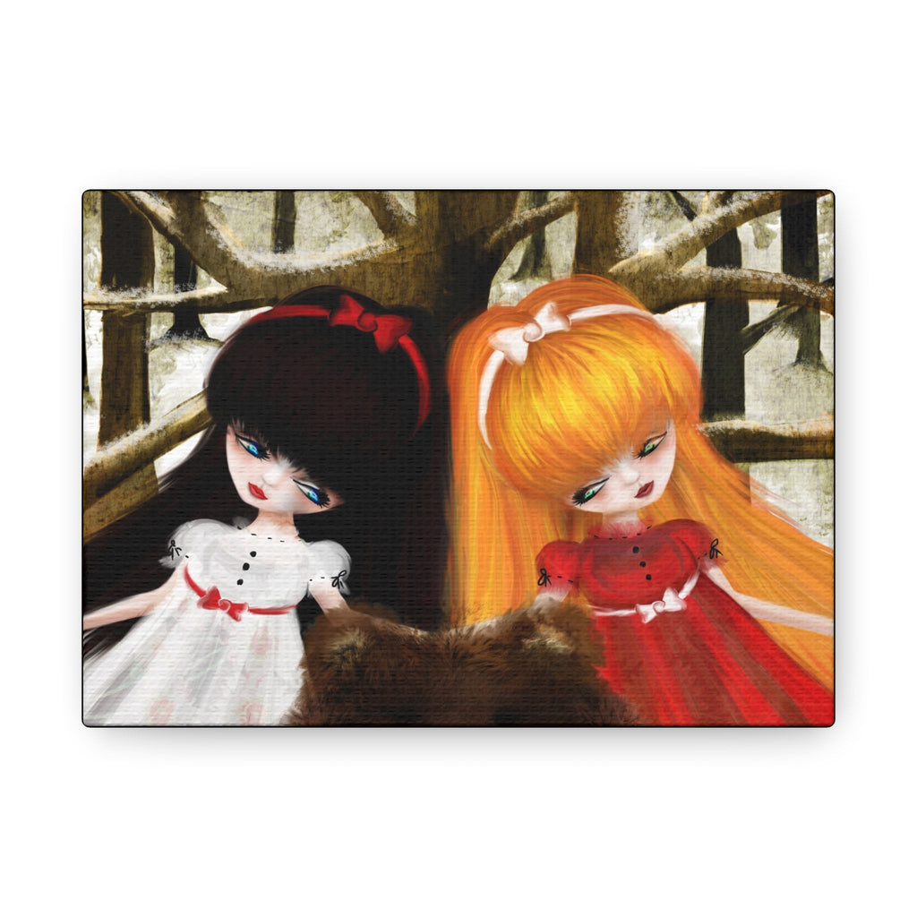 Snow White and Rose Red · Canvas Print