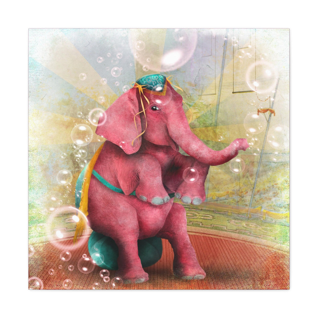 Lady Beatriz the Pink Elephant · Canvas Print