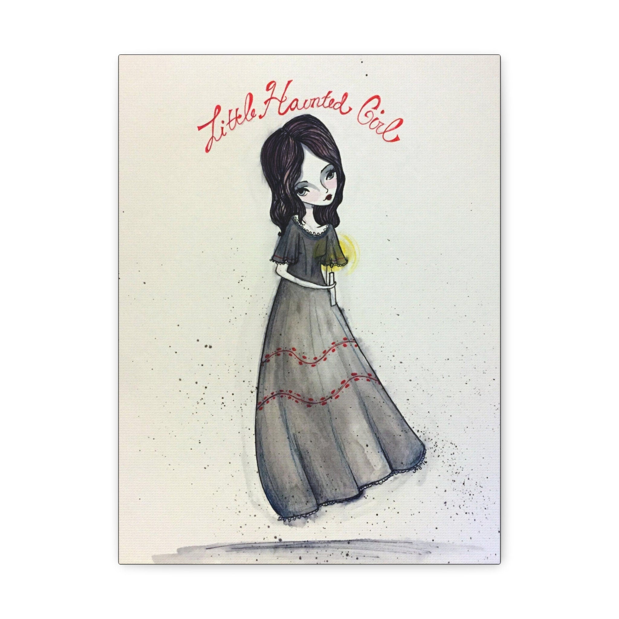 Little Haunted Girl · Canvas Print