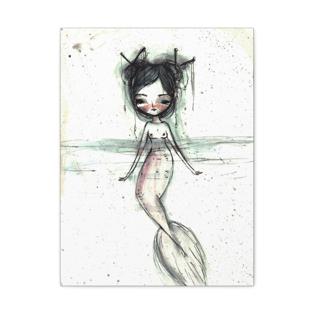 Watercolor Mermaid 2 · Canvas Print