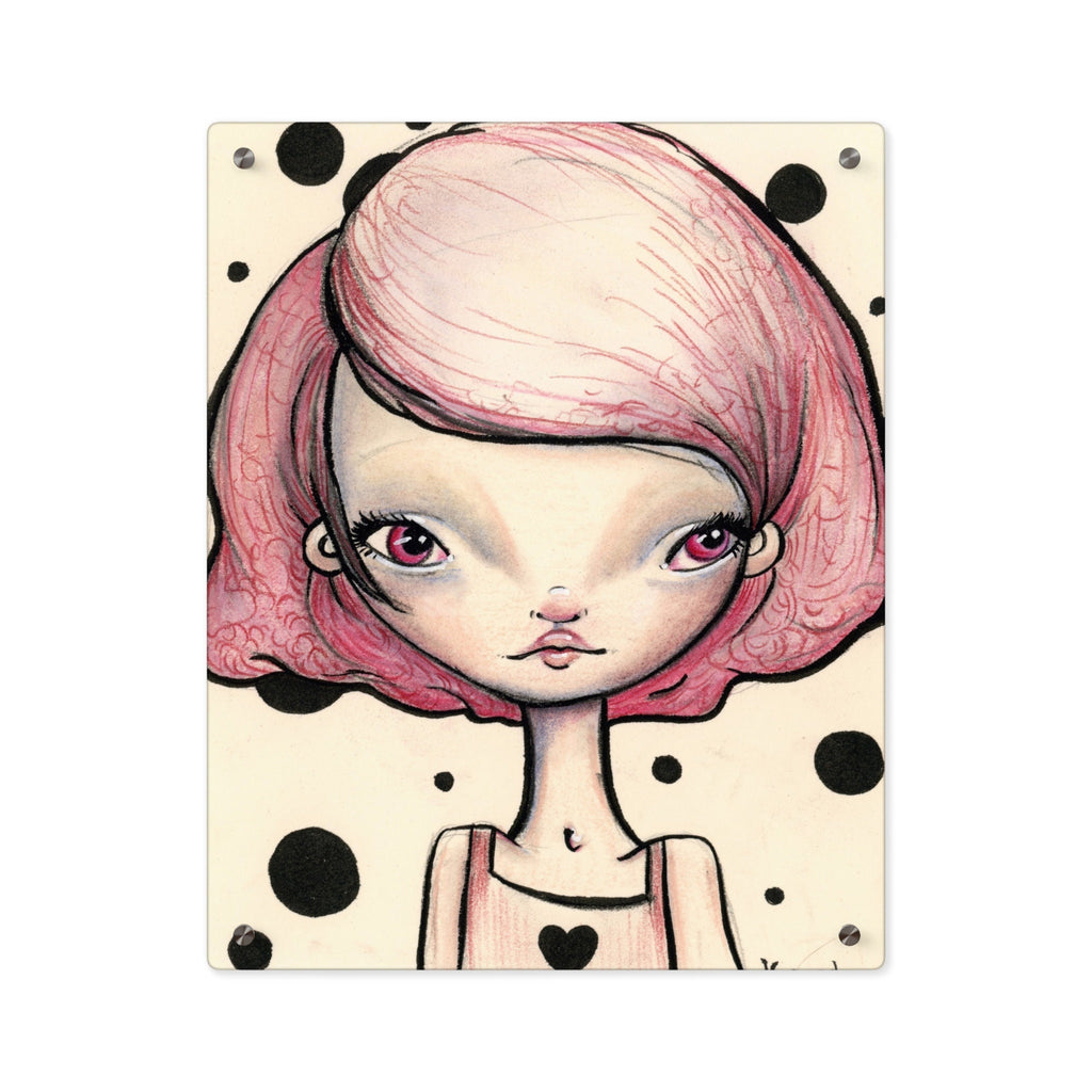Pink Girl Acrylic Wall Art Panel · Acrylic Print