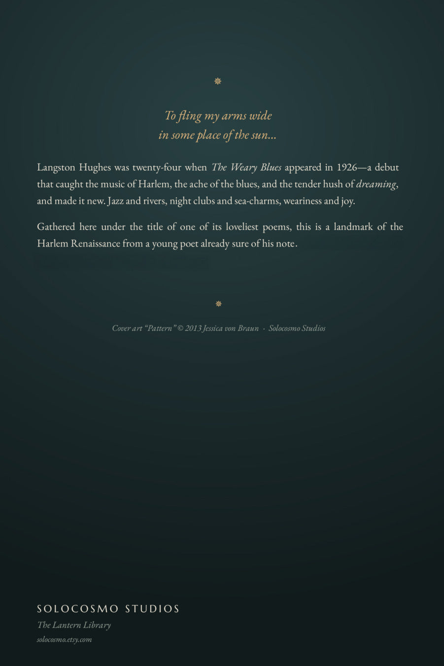 Dream Variations, back cover