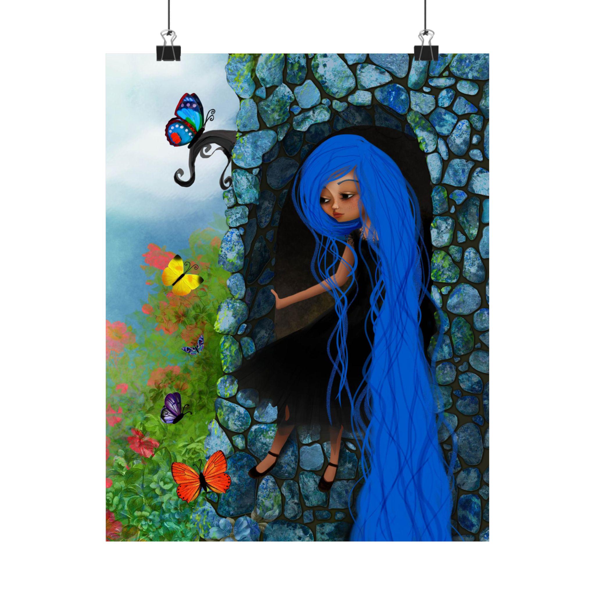 Rapunzel in her Tower · Poster Print