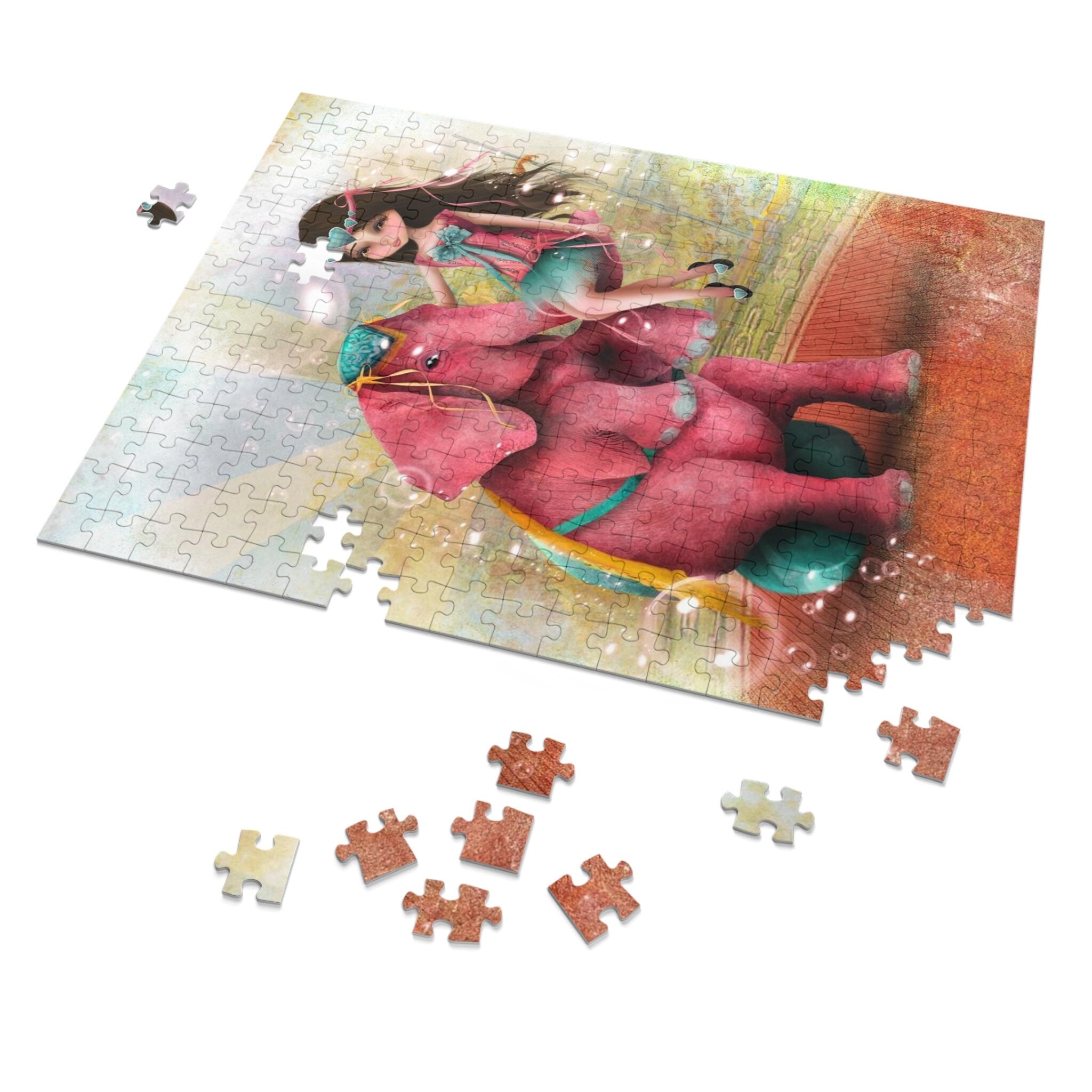 Chelsea and Beatriz the Pink Elephant · Jigsaw Puzzle