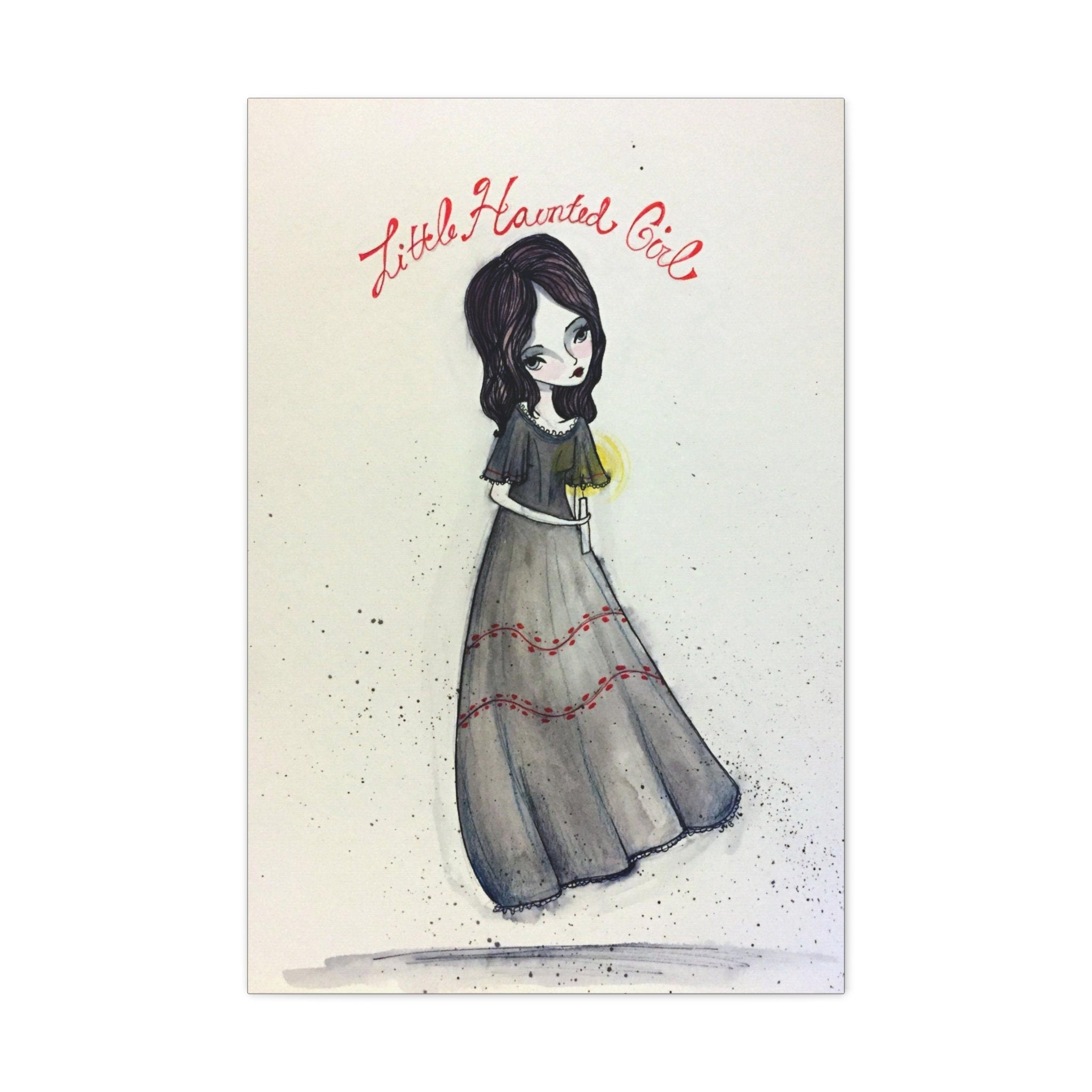 Little Haunted Girl · Canvas Print