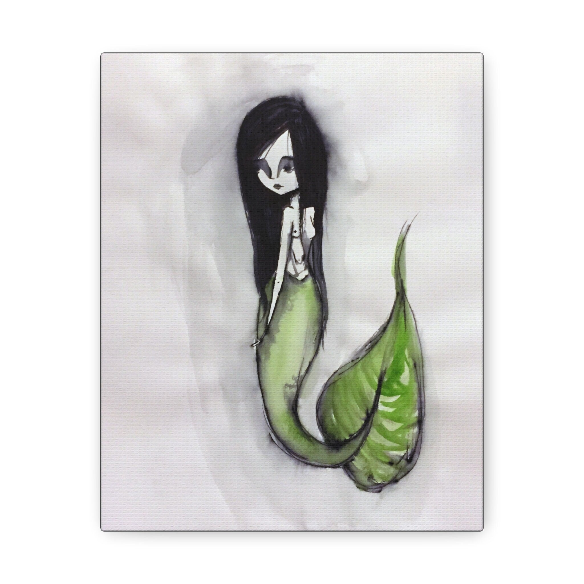Green Mermaid · Canvas Print
