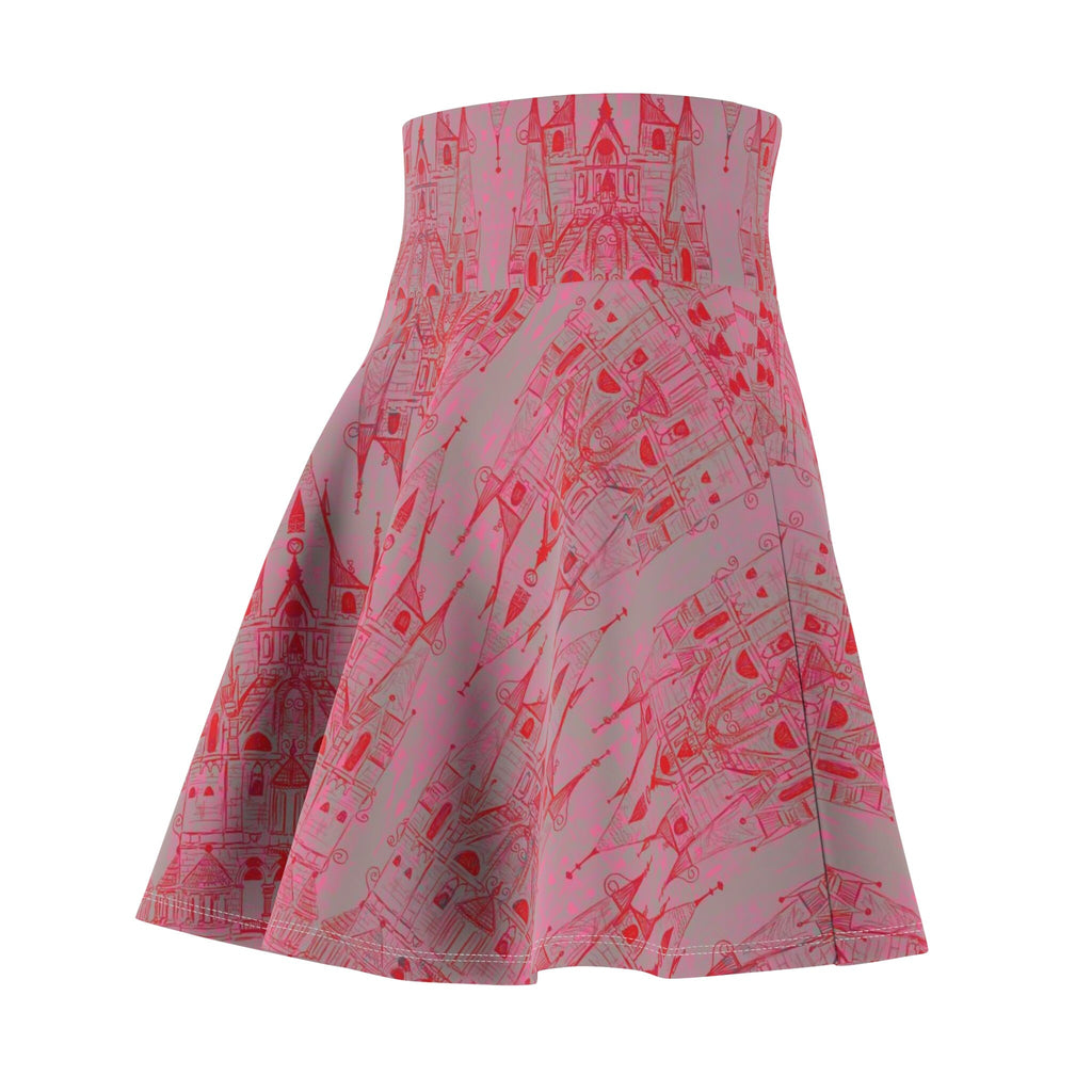 Cinderellas Castle in Neon Pink Women's Skater Skirt · Apparel