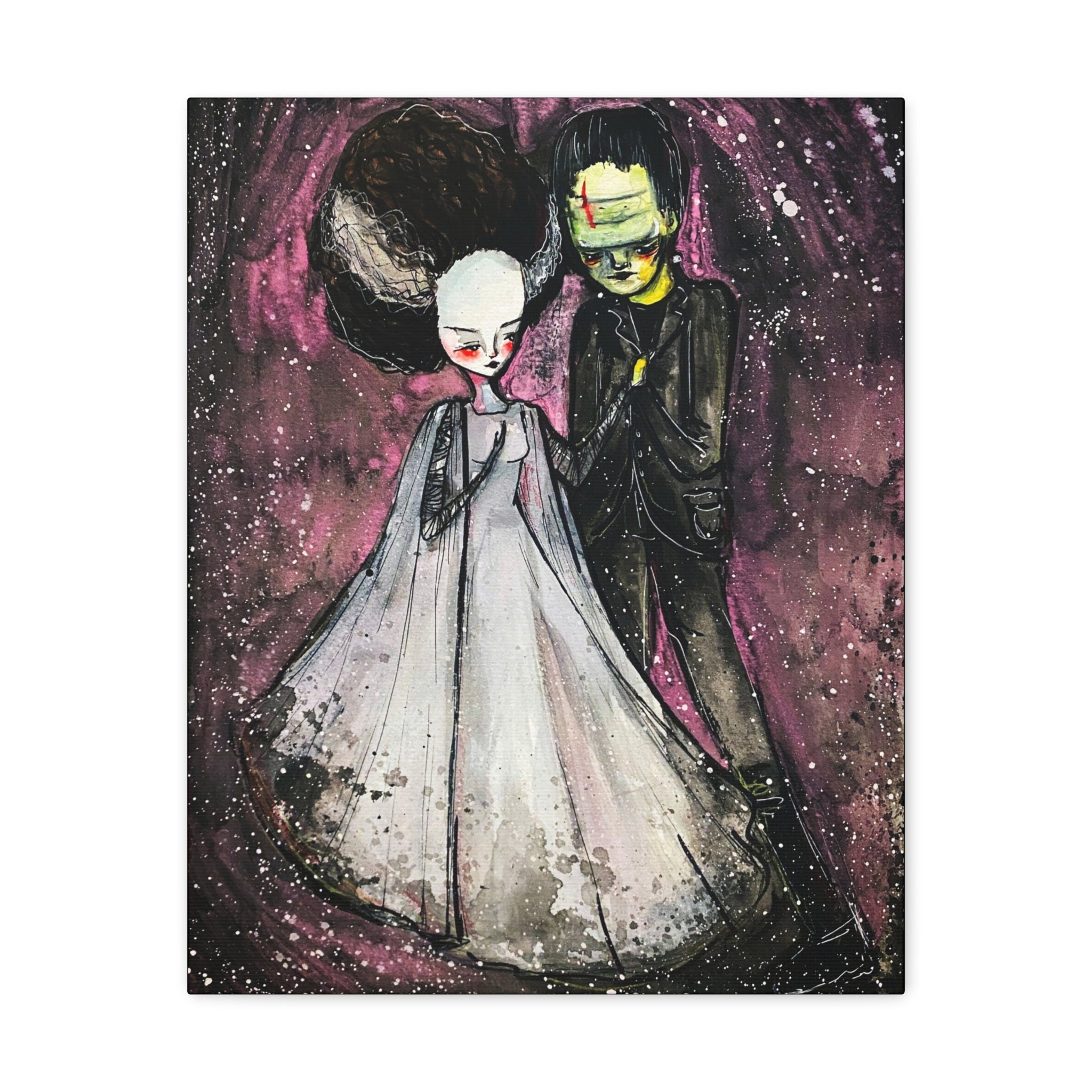 The Monster and His Bride · Canvas Print