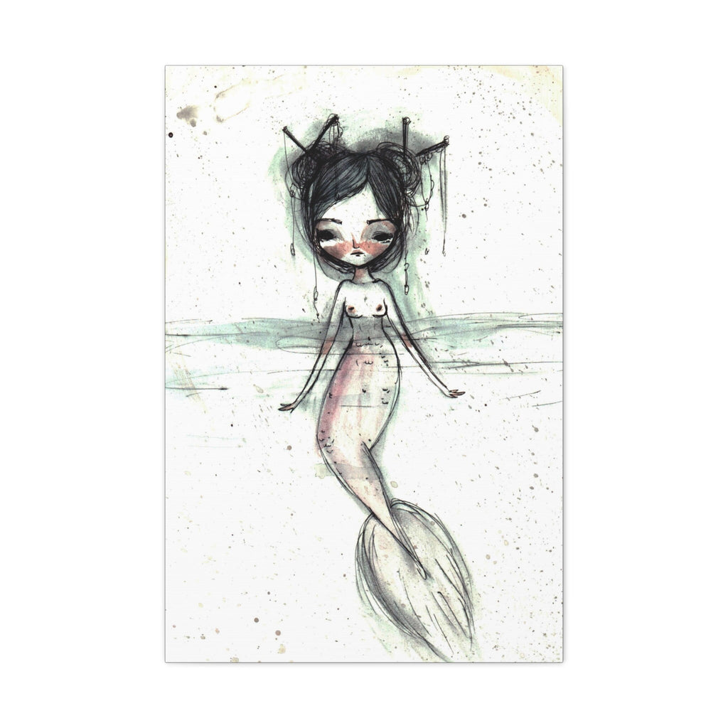 Watercolor Mermaid 2 · Canvas Print