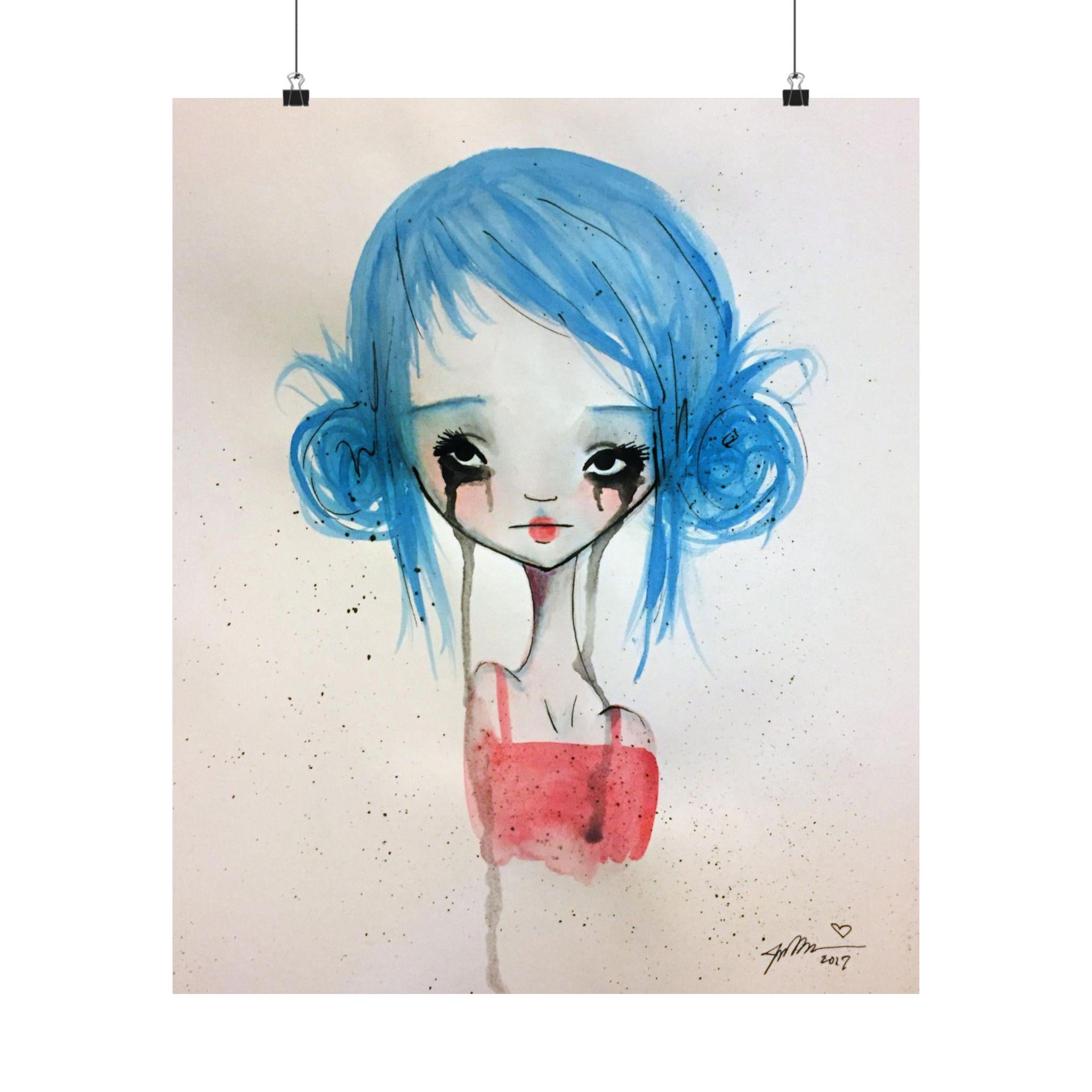 Blue Girl · Poster Print
