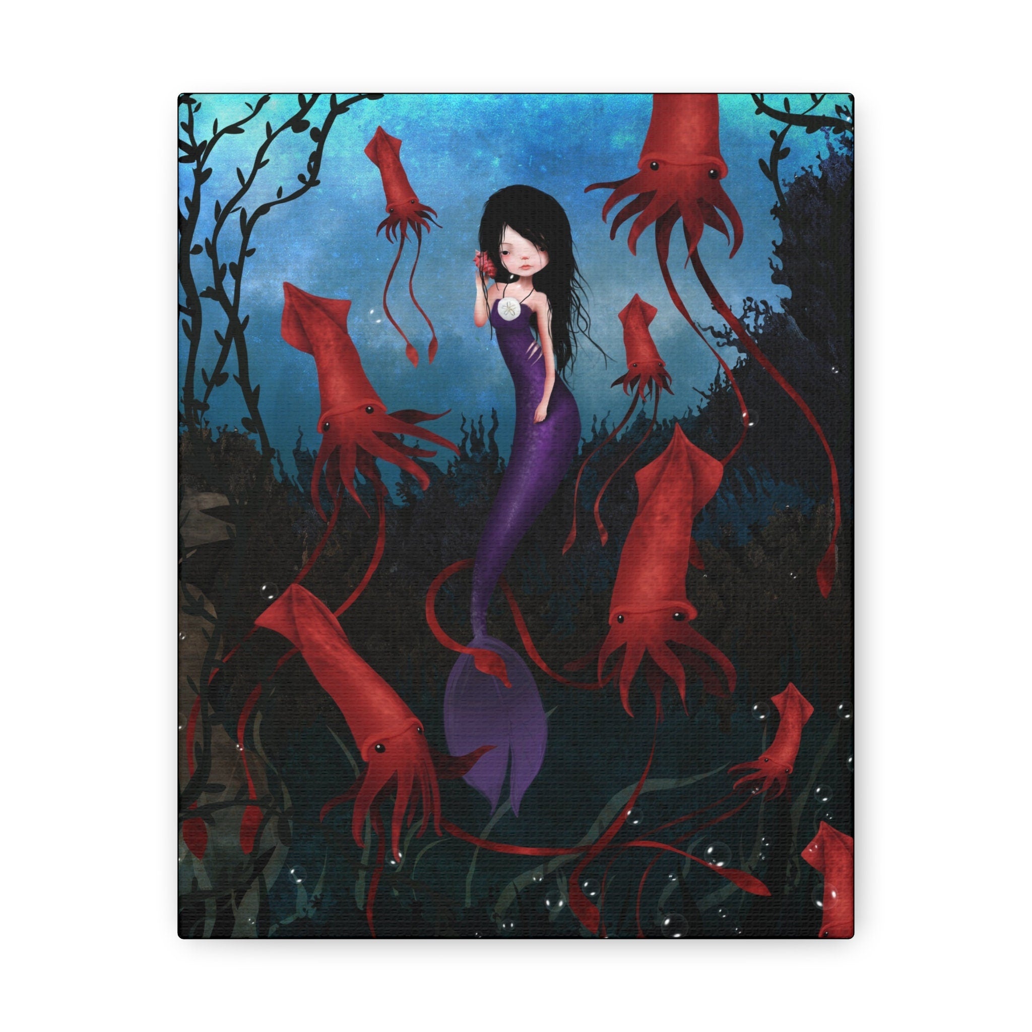 Purple Mermaid · Canvas Print
