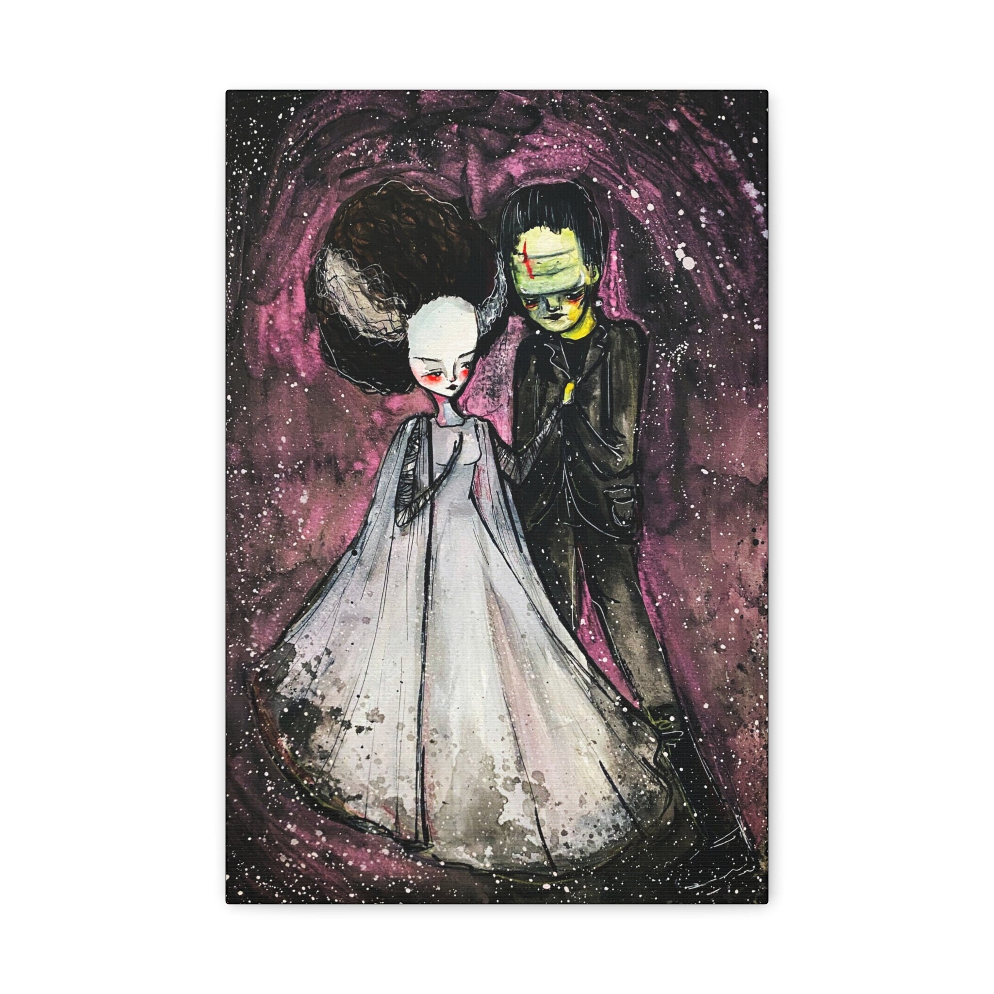 The Monster and His Bride · Canvas Print