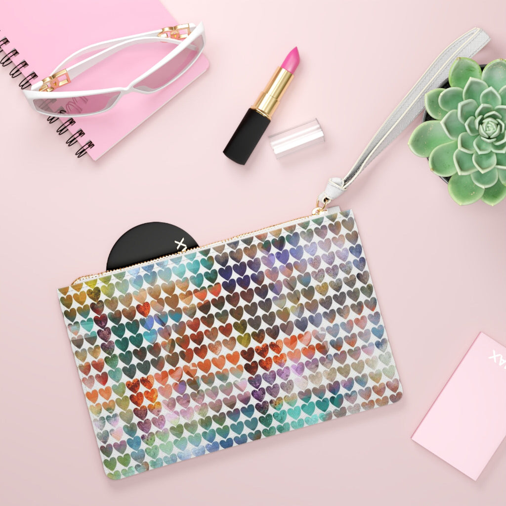 Rainbow Hearts Pantone · Clutch Bag