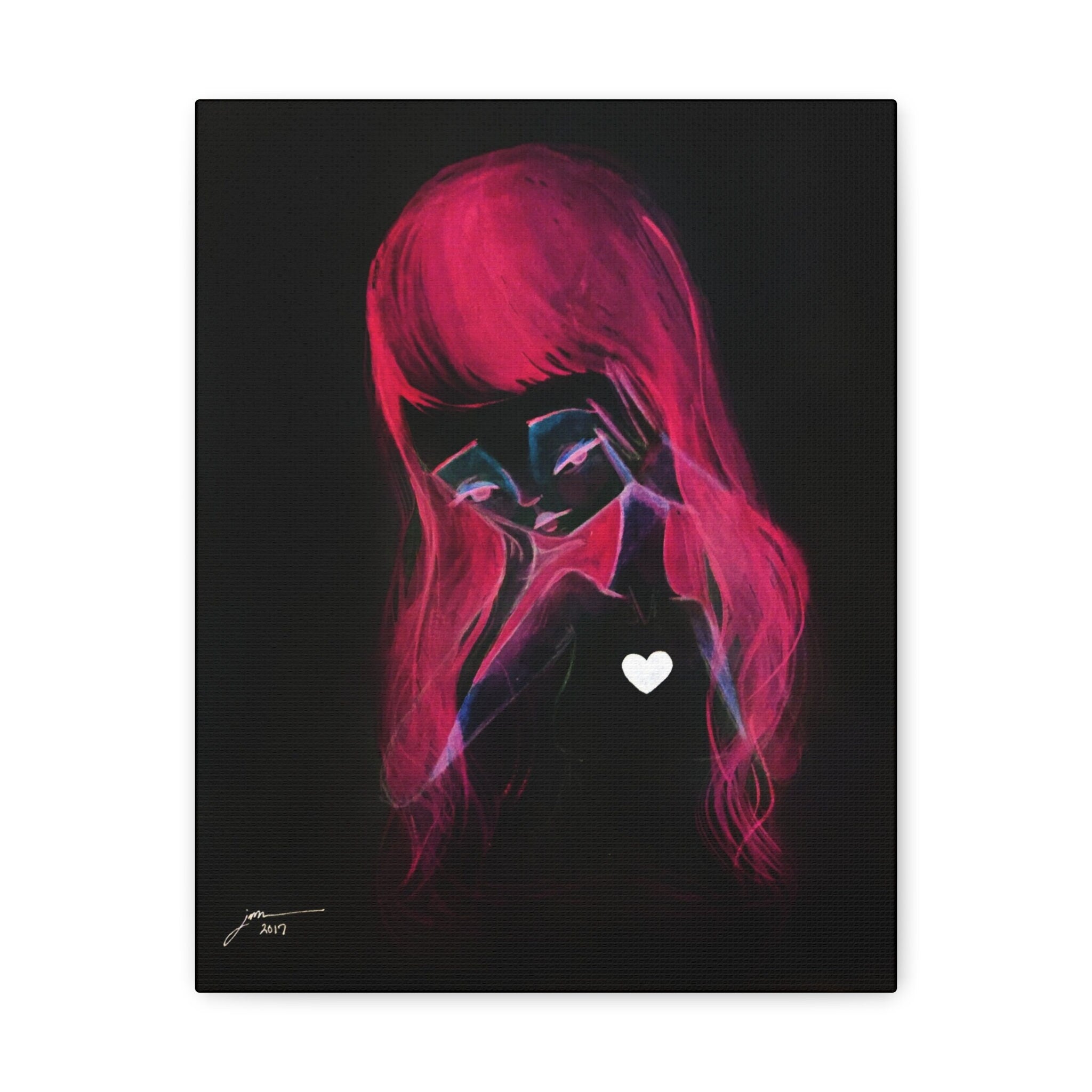 Girl Inverted · Canvas Print