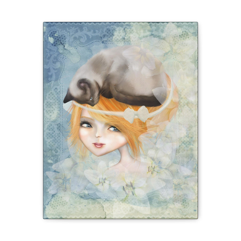 Mr. Minkerton and I in Blue · Canvas Print