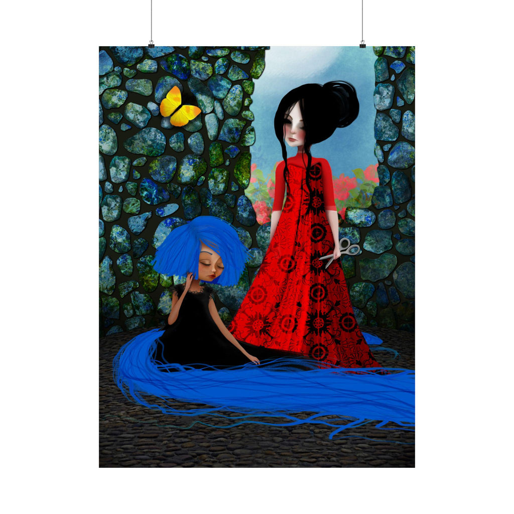 Rapunzel and the Witch · Poster Print