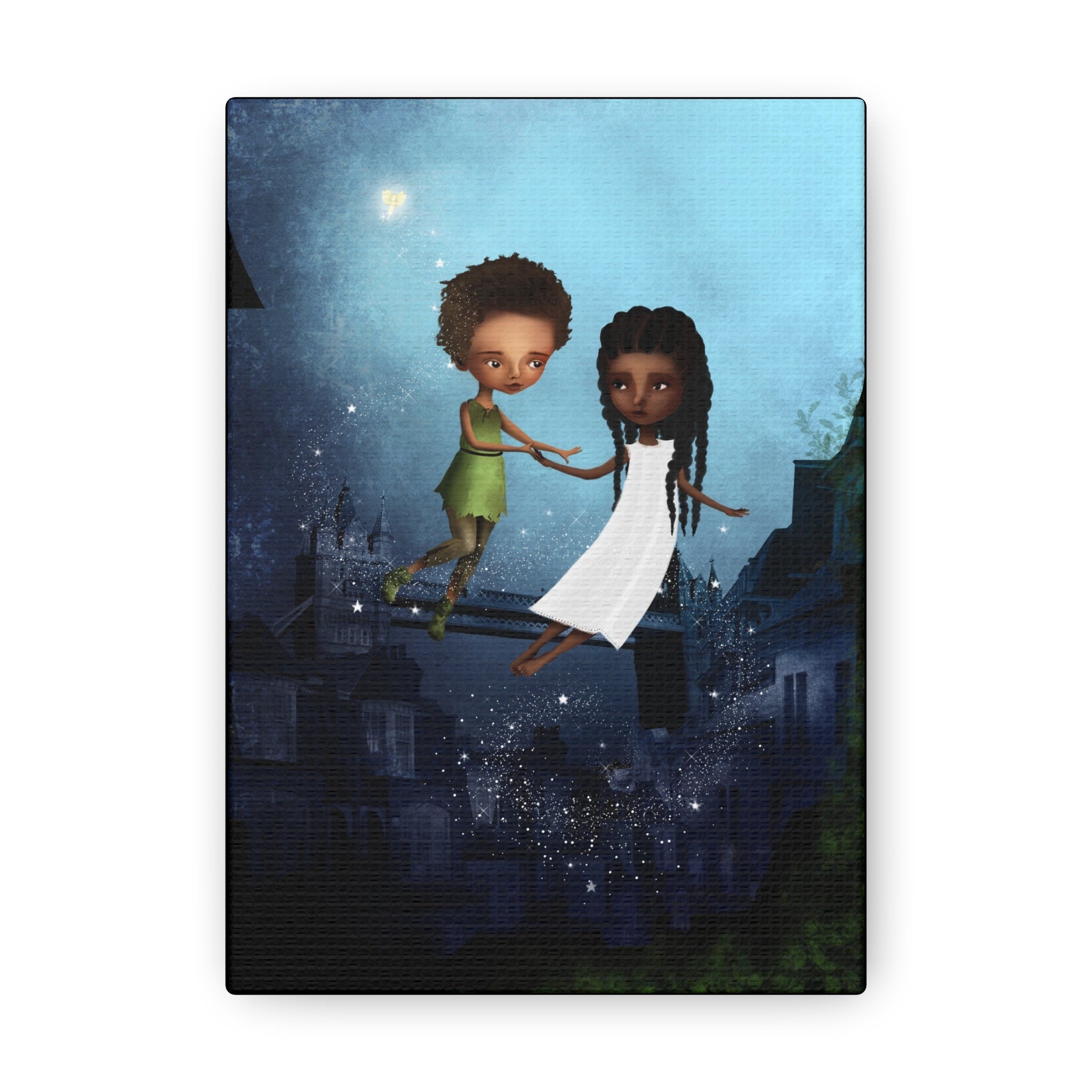 Peter Pan and Wendy in London · Canvas Print
