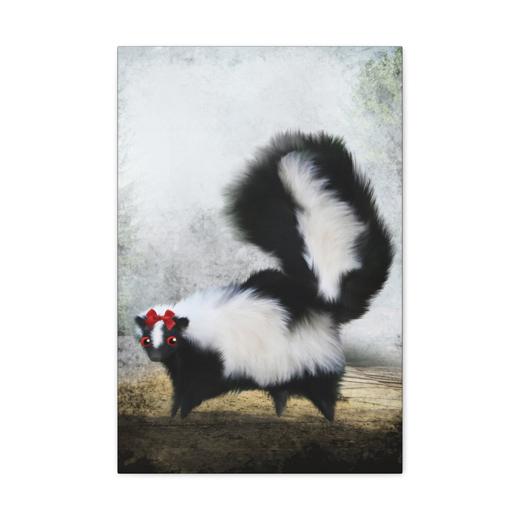 Ms. Skunk on her Own · Canvas Print