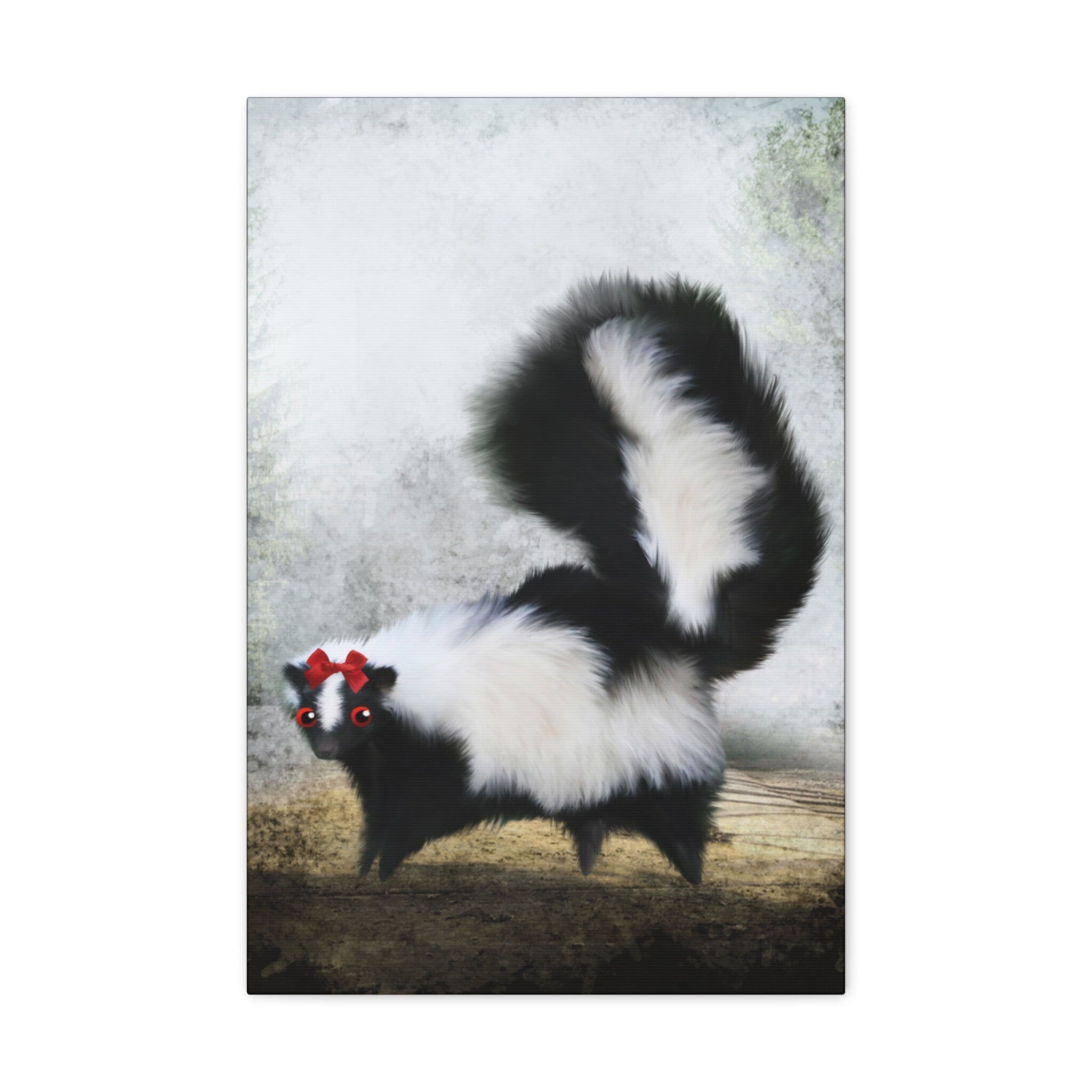 Ms. Skunk on her Own · Canvas Print