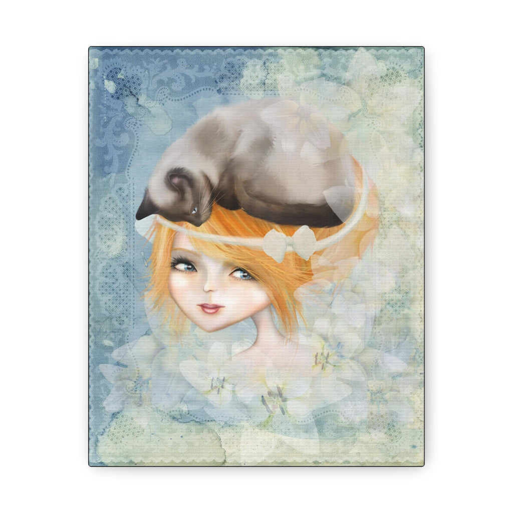 Mr. Minkerton and I in Blue · Canvas Print