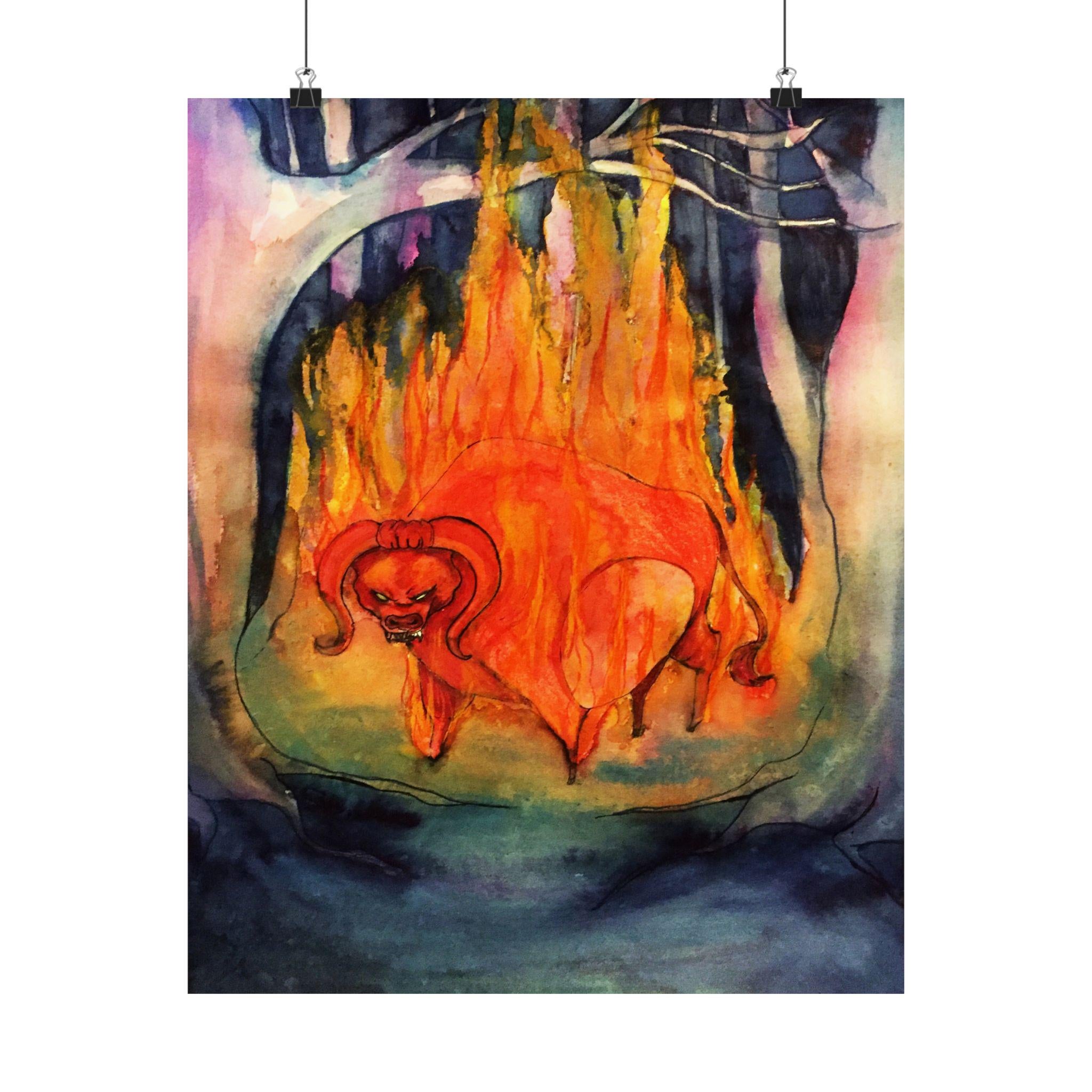 The Red Bull · Poster Print