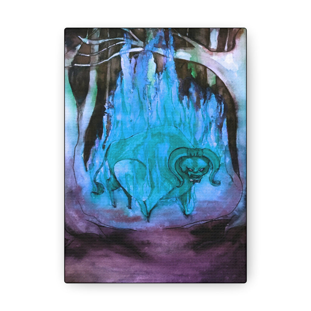 The Red Bull Inverted · Canvas Print