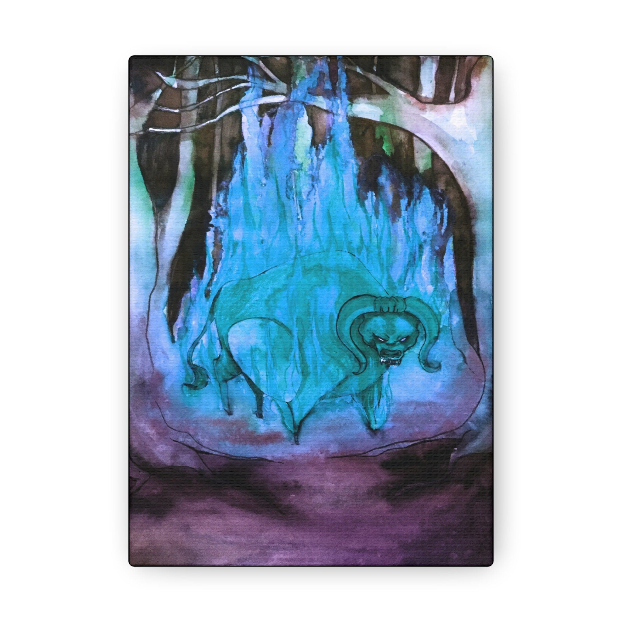 The Red Bull Inverted · Canvas Print