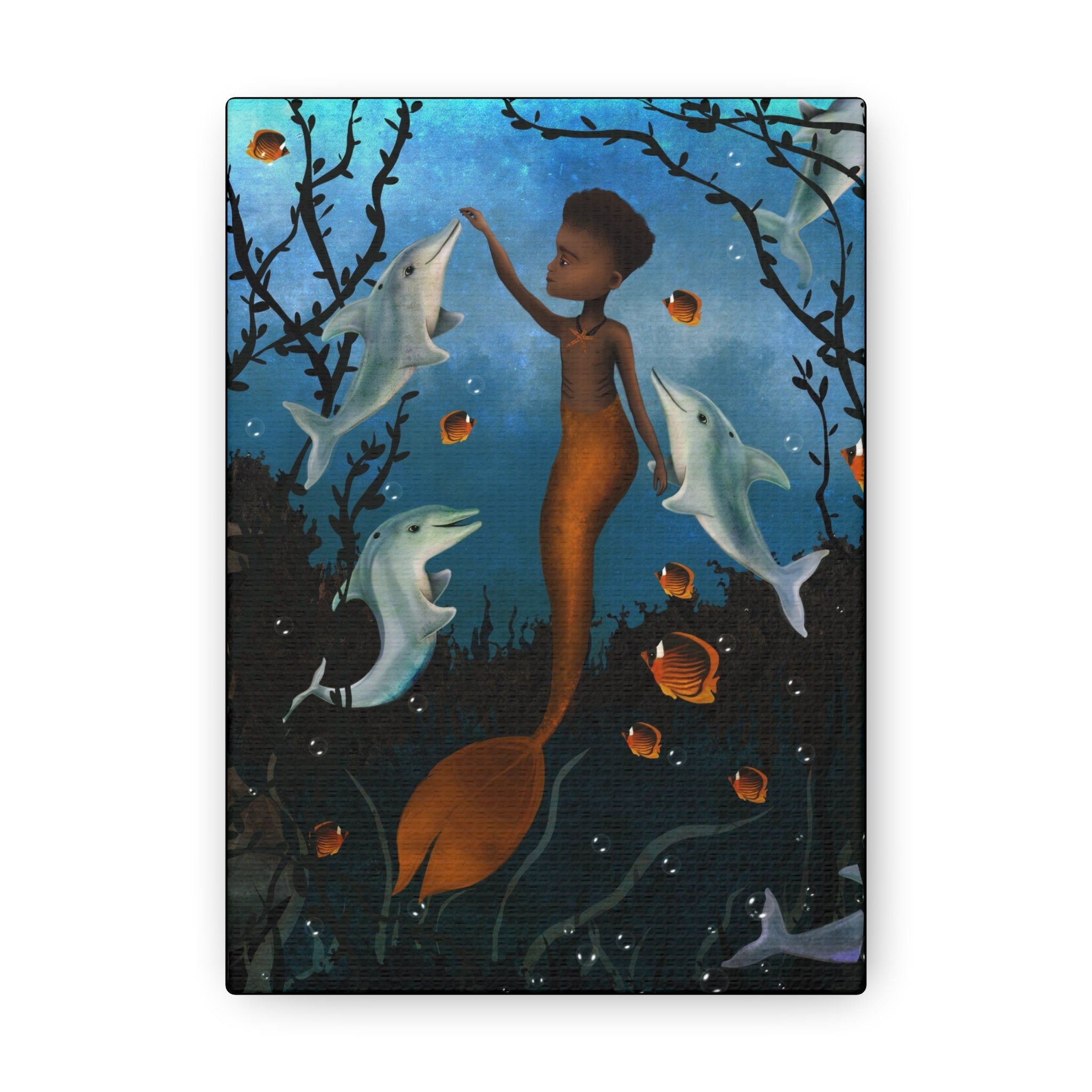 Golden Merman · Canvas Print