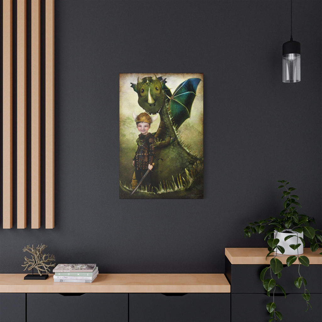 Evan and Green Dragon · Canvas Print