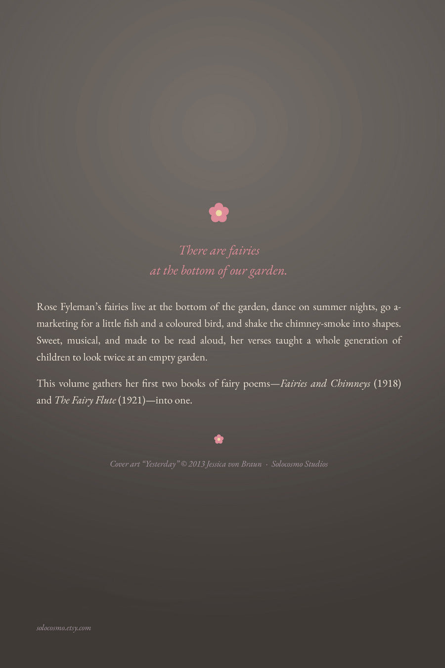 Fairies and Chimneys, and Other Fairy Poems, back cover